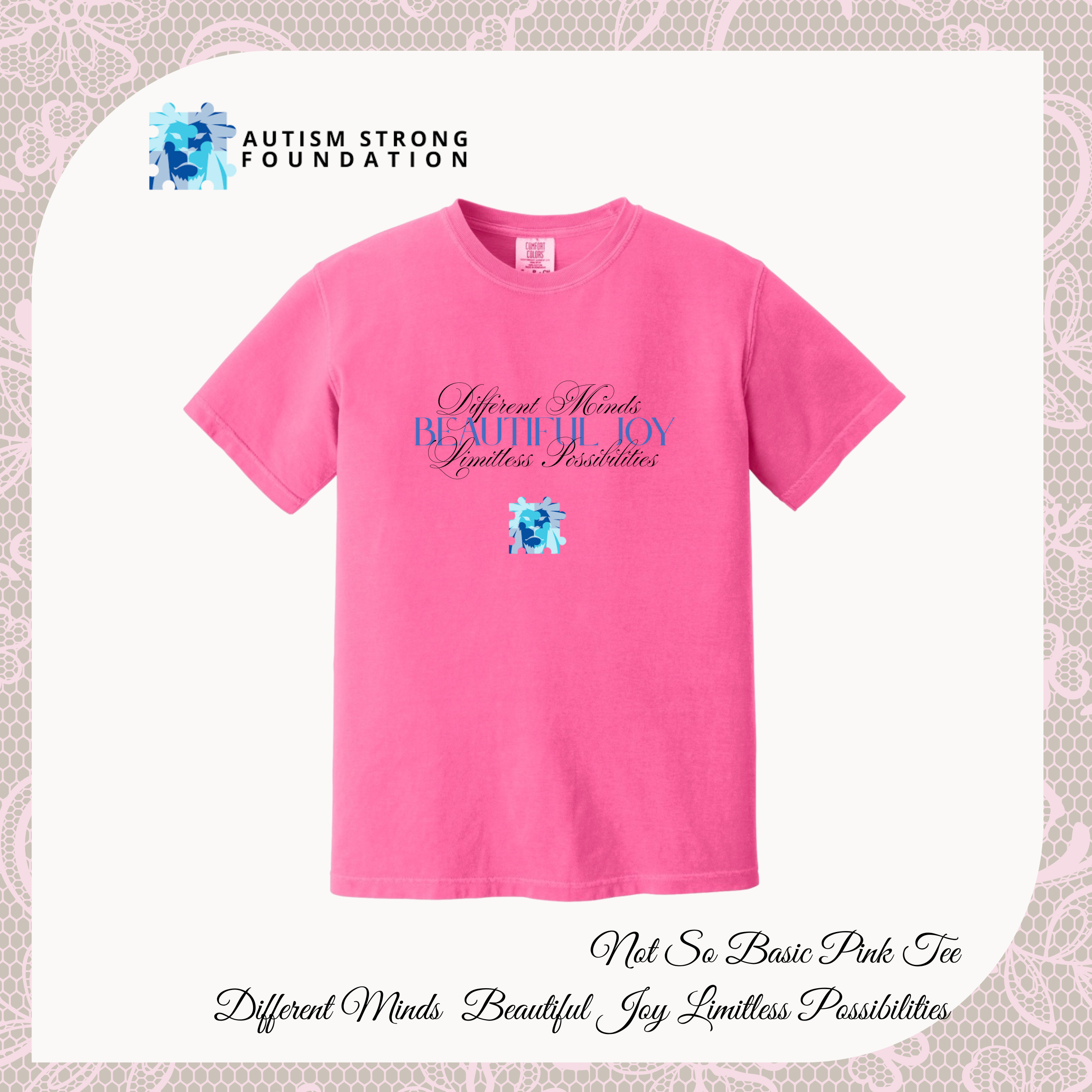 Queen of Tiles “Not So Basic” Pink Tees