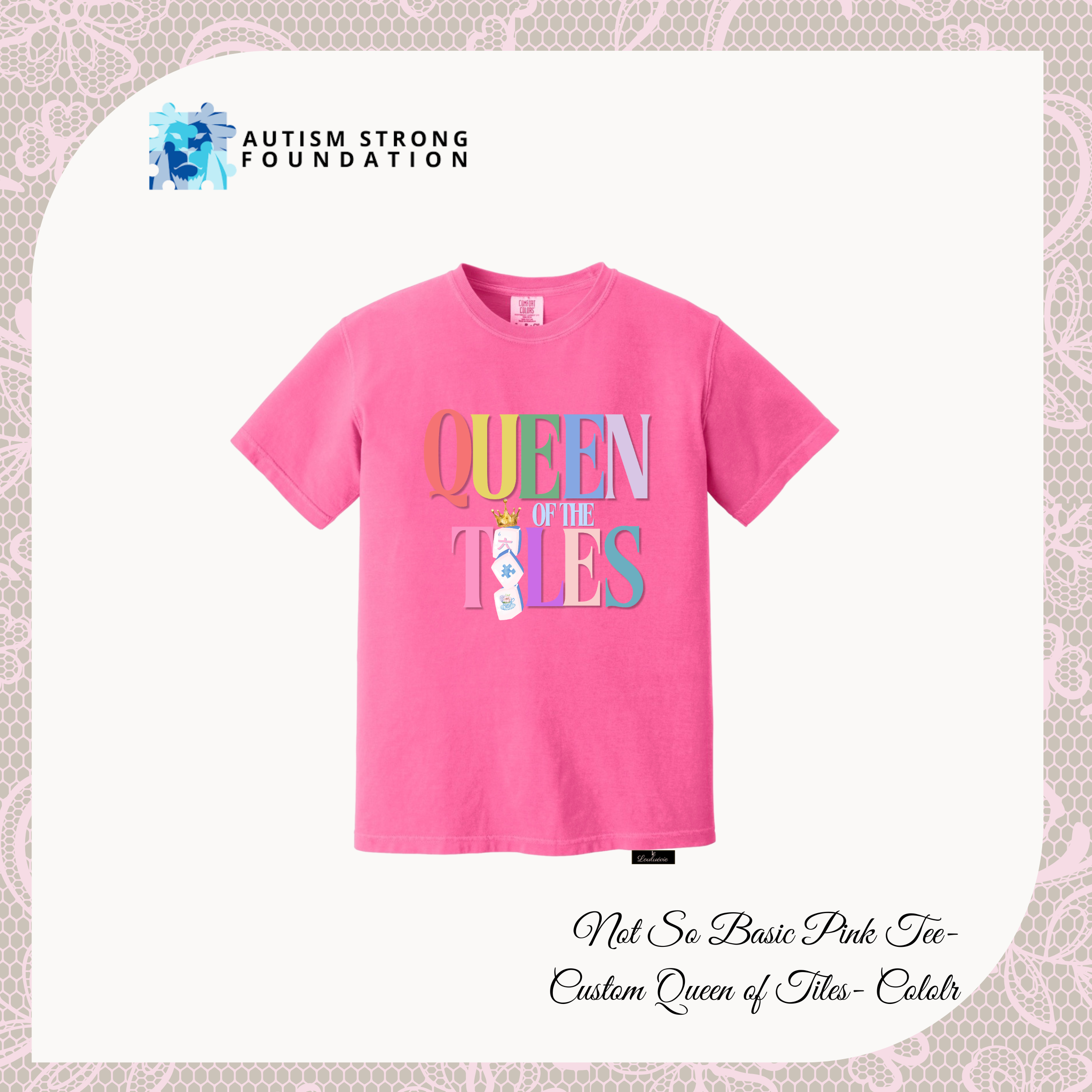 Queen of Tiles “Not So Basic” Pink Tees