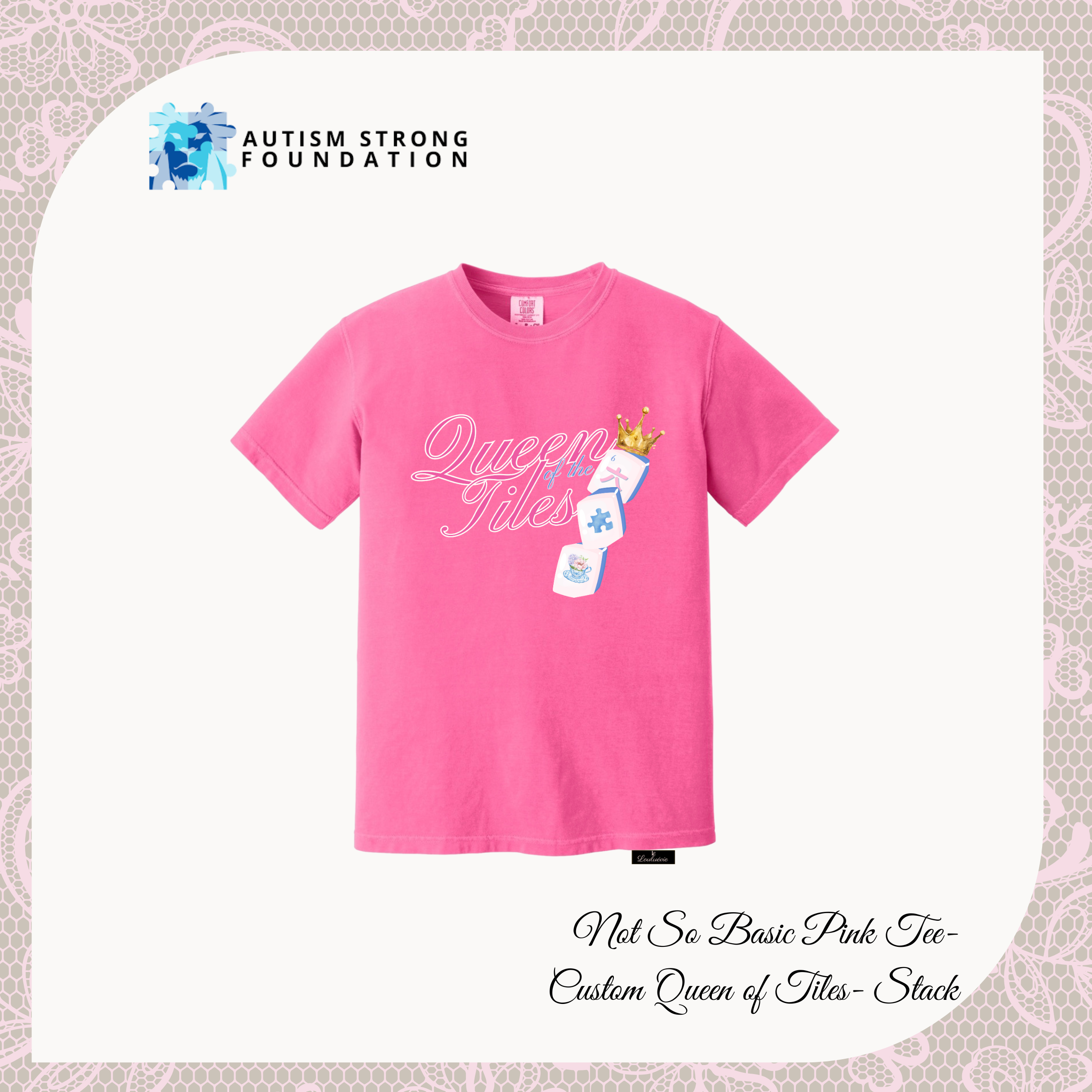 Queen of Tiles “Not So Basic” Pink Tees